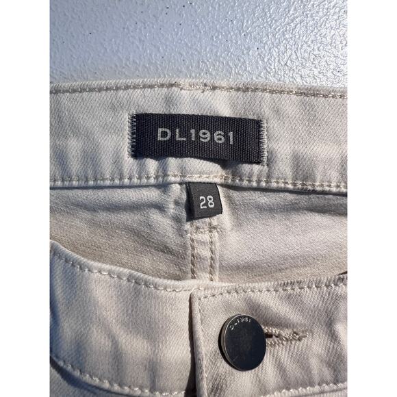 DL1961 Jeans Noor Straight Ultra High Rise Ivory Denim Modern Minimalist Capsule - Picture 6 of 9